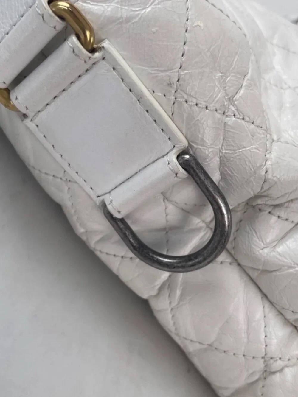 Chanel Gabrielle Hobo White Calfskin
